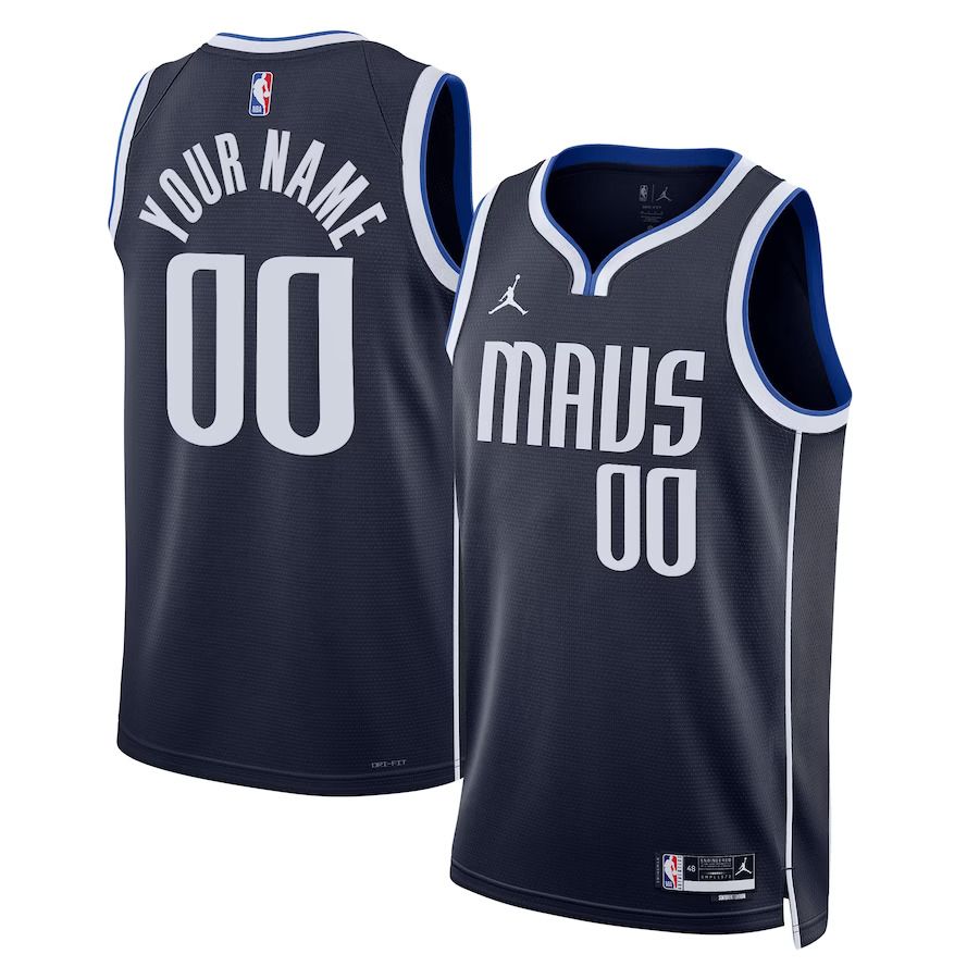 Men Dallas Mavericks Jordan Brand Navy 2022-23 Swingman Custom NBA Jersey